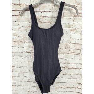 Time & Tru Swim Suit One Piece Size Small NEW Black Full Seat Coverage